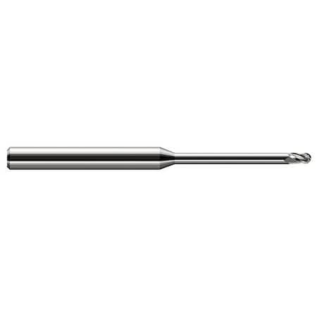 Harvey Tool 0.118in. 3 mm Cutter dia x 0.177in. Length of Cut x 1.42in. Reach Carbide Ball End Mill, 3 Flutes 35605